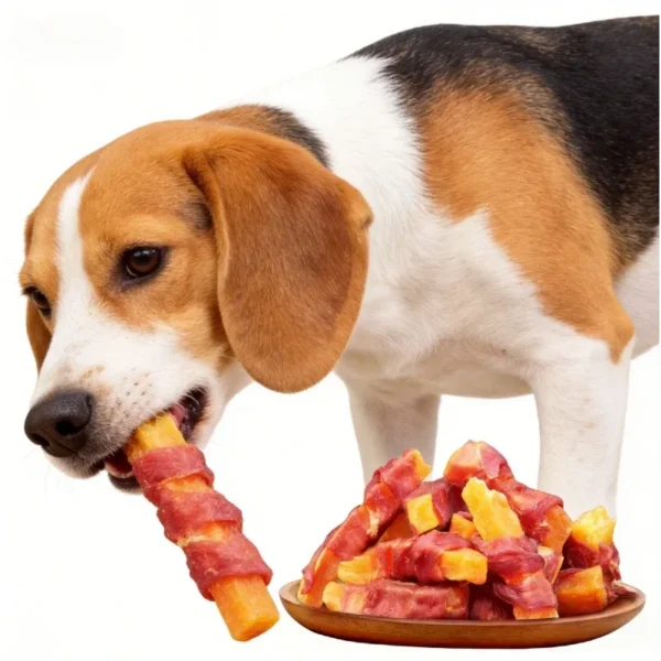 Duck & Sweet Potato Chew Sticks for Dogs 450g Tasty Teeth Cleaning Snack Chewy Treats for Canine Dental Health