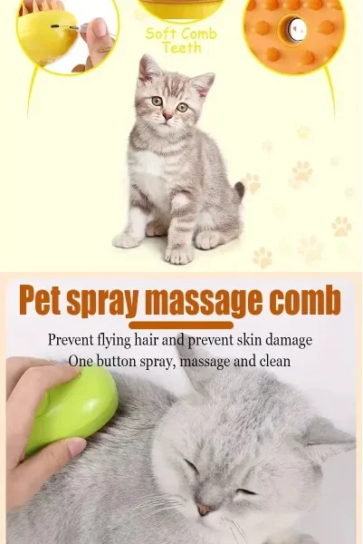Steam Pet Grooming Brush
