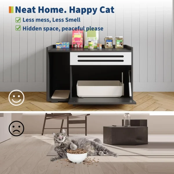 Hidden Litter Box Table